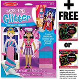 Melissa & Doug Fancy Party Fashions - Mess Free Glitter Series + Free Scratch Art Mini-Pad Bundle [95129]