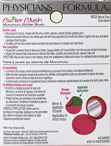 Physicians Formula Murumuru Butter Blush, Natural Glow, 0.26 Ounce