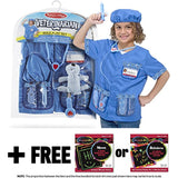 Melissa & Doug Veterinarian Costume Set +Free Scratch Pad Bundle [48507]