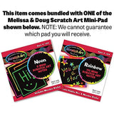 Melissa & Doug Shapes Peg Puzzle & 1 Scratch Art Mini-Pad Bundle (03285)