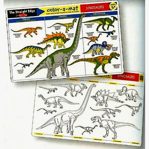 Dinosaur Placemat (Straight Edge)