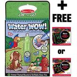 Melissa & Doug Animals: Water Wow Activity Book + FREE Scratch Art Mini-Pad Bundle