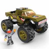 Bundle of 2 |Mega Hot Wheels Monster Truck Building Sets (Race Ace & V8 Bomber)