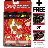 Melissa & Doug Animal Families: On-The-Go Hidden-Picture Pad & 1 Scratch Art Mini-Pad Bundle (09145)