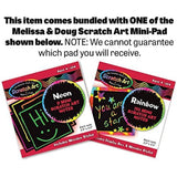 Melissa & Doug Deluxe Latches Board & 1 Scratch Art Mini-Pad Bundle (03785)