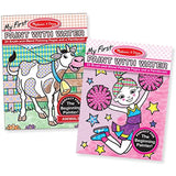 Melissa & Doug My First Paint with Water Beginning Art Pad with Brush 2 Pack - Animals; Cheerleaders, Flowers, Fairies & More