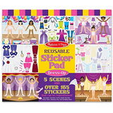 Melissa & Doug Dress-Up: Reusable Sticker Pad & 1 Scratch Art Mini-Pad Bundle (04198)
