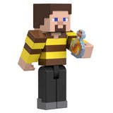 Minecraft 3.25-in Bees Shirt Steve Action Figure w/1 Portal Piece & 1 Accessory