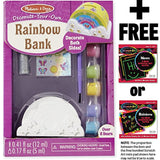 Melissa & Doug Rainbow Bank Decorate-Your-Own Kit & 1 Scratch Art Mini-Pad Bundle
