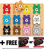Bears Themed Stacking Chunky Puzzle + FREE Melissa & Doug Scratch Art Mini-Pad Bundle [90278]