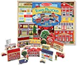 Wooden Town Theme Blocks Play Set + FREE Melissa & Doug Scratch Art Mini-Pad Bundle