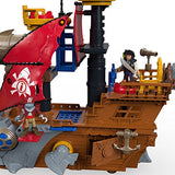 Fisher-Price Imaginext Shark Bite Pirate Ship, Roll from one swashbuckling adventure to the next with this pirate ship playset featuring shark biting action!