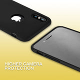 iPhone X Case Liquid Silicone Gel Rubber Case with Soft Microfiber Cloth Lining Cushion for Apple iPhone X (Black)