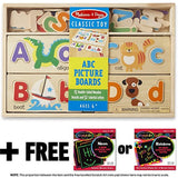 Melissa & Doug ABC Picture Boards & 1 Scratch Art Mini-Pad Bundle