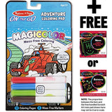 Melissa & Doug Adventure Coloring Pad: On-The-Go Series + Free Scratch Art Mini-Pad Bundle (91299)