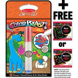 Melissa & Doug Dinosaur: ColorBlast! Coloring Book & 1 Scratch Art Mini-Pad Bundle (05357)