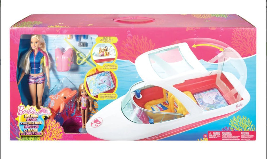 Mattel Barbie Dolphin Magic Ocean View Boat & Doll Giftset  FJH91