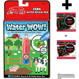Melissa & Doug On The Farm: Water Wow 'Water Reveal Pad' Activity Book + Free Scratch Art Mini-Pad Bundle (92326)