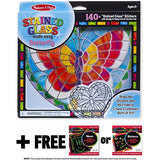 Melissa & Doug Butterfly: Stained Glass Made Easy Series & 1 Scratch Art Mini-Pad Bundle (09295)