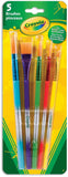Set of 3 |Crayola 5pcs Brushes - Flat, Angled, & Round Brush Set