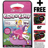 Melissa & Doug Fairy Tale: Color-n-Carry Coloring Book + FREE Scratch Art Mini-Pad Bundle [53921]