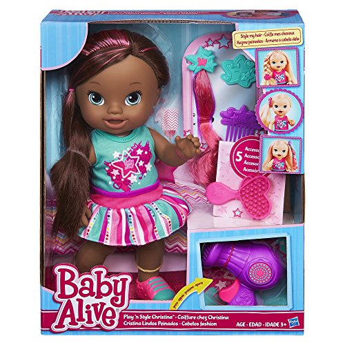 Baby Alive Play 'n Style Christina Doll (African American)