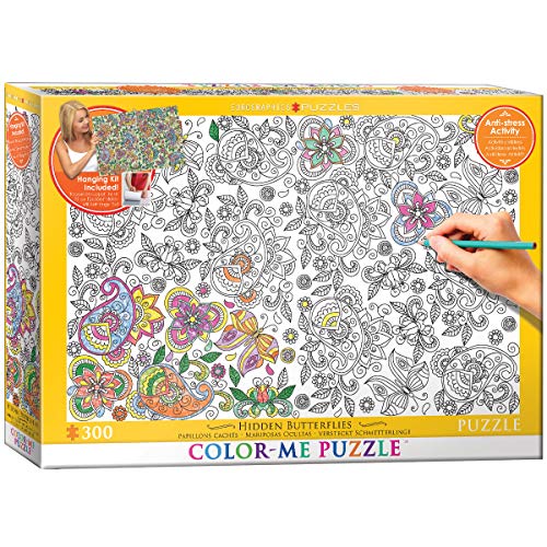EuroGraphics Hidden Butterflies Color Me Puzzle (300 Piece)