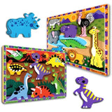 Chunky Puzzles Dinosaurs and Safari Animals
