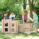 Guidecraft Notch Blocks Set 89 Piece Set G6110 - Indoor/Outdoor Block Play System