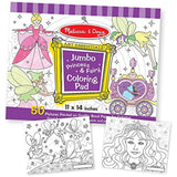 Melissa & Doug - The Ultimate Princess Bundle - Includes Make - a - face Pricess kit, Princess & Fairy Jumbo coloring pad, Princess Puffy Sticker Playset, and Water Wow! Fairy Tale