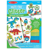 Melissa & Doug Adventure Foam Stickers - Mess Free Glitter Series & 1 Scratch Art Mini-Pad Bundle (09501)