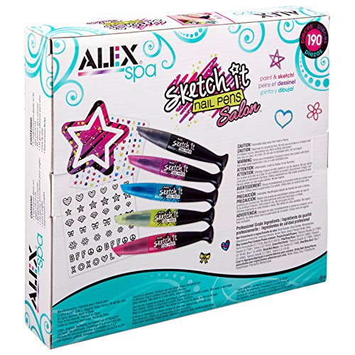 Alex Spa Sketch It Nail Pens Salon Girls Fashion Activity