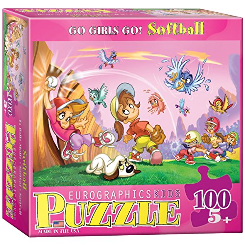EuroGraphics Softball Go Girls Go! 100 Piece Puzzle