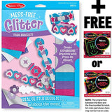 Melissa & Doug Foam Bracelets - Mess Free Glitter Series & 1 Scratch Art Mini-Pad Bundle (09506)