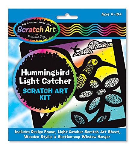 Melissa & Doug Hummingbird Light Catcher Scratch Art Kit