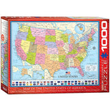 EuroGraphics Map of The United States Puzzle (1000 Piece)
