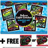 Melissa & Doug Deluxe Light Catcher Scratch Art Set + Free Scratch Art Mini-Pad Bundle [59862]