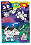 Melissa & Doug Easy-to-See 3-D Marker Coloring Puzzles - Space and Dinosaurs (24 pcs each)