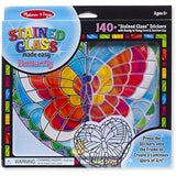 Melissa & Doug Butterfly: Stained Glass Made Easy Series & 1 Scratch Art Mini-Pad Bundle (09295)