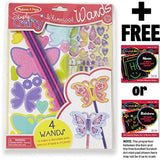 Melissa & Doug Whimsical Wands - Simply Crafty Series & 1 Scratch Art Mini-Pad Bundle (09489)
