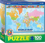 World Map 100 Piece Jigsaw Puzzle