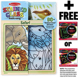 Melissa & Doug Safari: Stained Glass Made Easy Series + FREE Scratch Art Mini-Pad Bundle [94368]