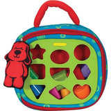 Melissa & Doug K's Kids Take-Along Shape Sorter Baby Toy With 2-Sided Activity Bag and 9 Textured Shape Blocks