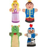 Melissa & Doug Palace Pals Hand Puppets (Set of 4) - Prince, Princess, Knight, and Dragon