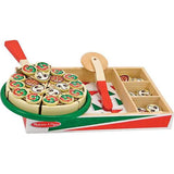 Melissa & Doug Pizza Party Wooden Play Food Set With 18Toppings
