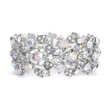 Bold Crystal AB Vine Wedding Stretch Bracelet 644B
