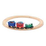 Melissa & Doug Zoo Animal Wooden Train Set (12+pc)