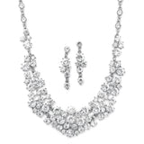 Bold Crystal Clusters Necklace and Earrings Set 673S