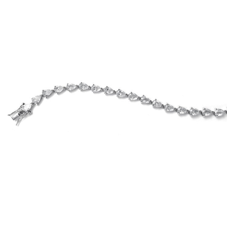 Pear shaped CZ Wholesale Bridal Bracelet 685B