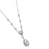 Cubic Zirconia Pendant with pear shaped Drop 689N-S